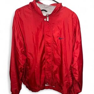 Nike Men's Red Windbreaker Jacket
